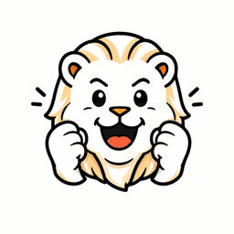 Excited lion